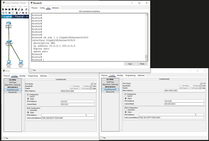 1 - default gateway settings